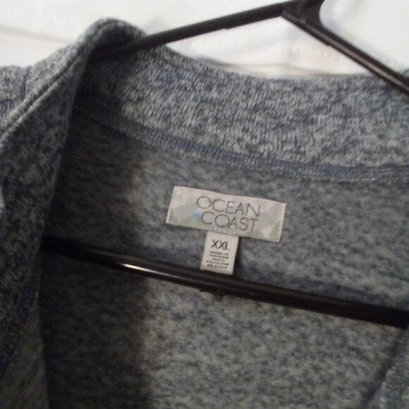 Ocean Coast Vest Jacket Men XXL Sleeveless Full Zip Pockets Gray - Picture 9 of 14